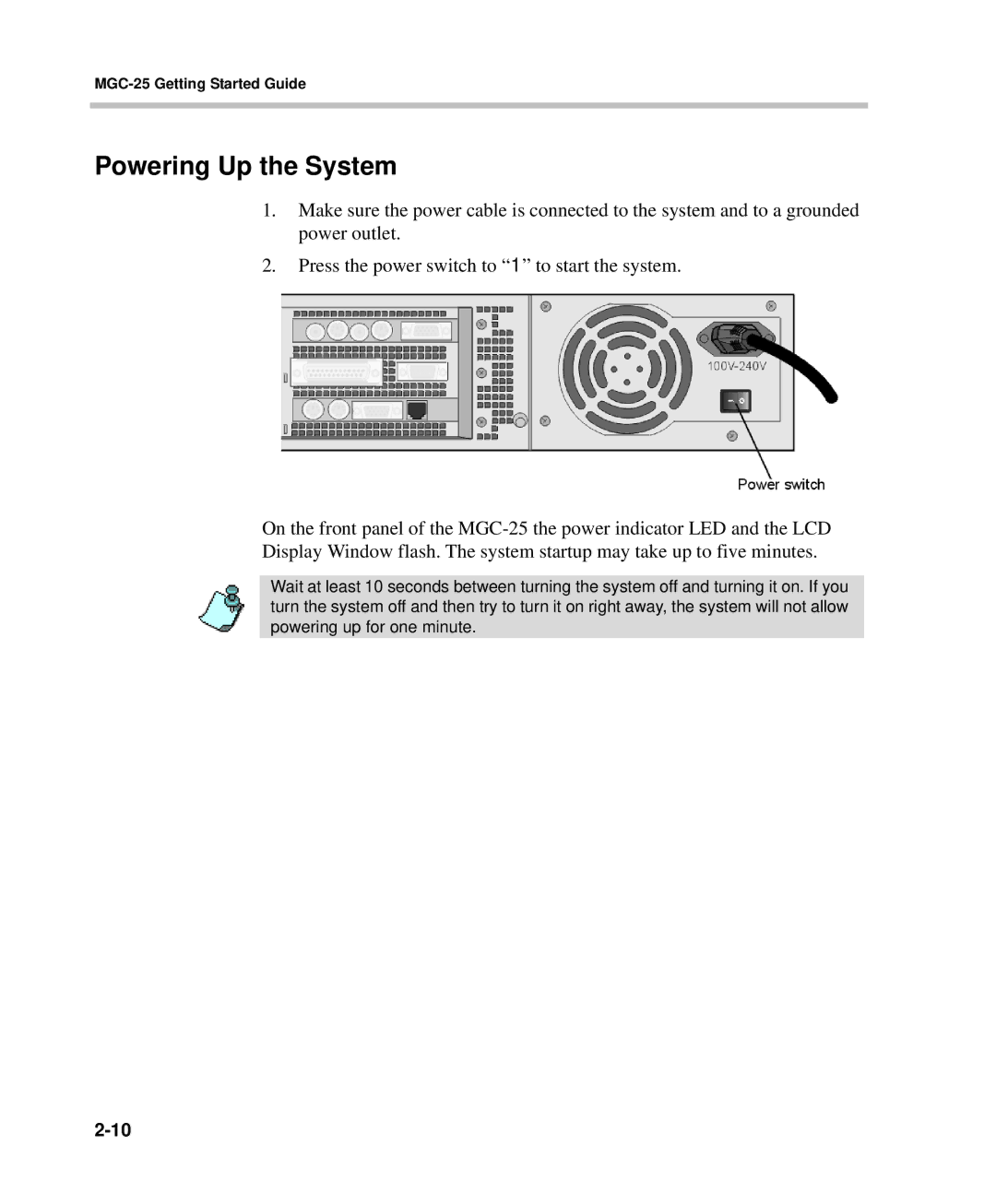 Polycom DOC2232A manual Powering Up the System 