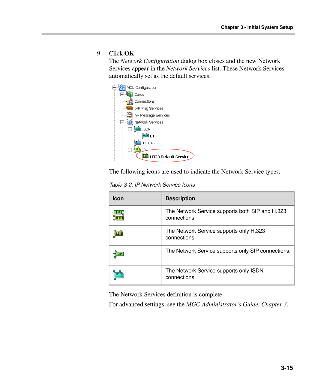 Polycom DOC2232A manual Network Services definition is complete 