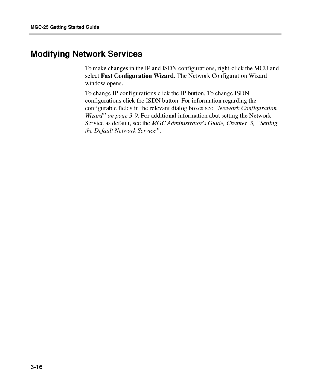 Polycom DOC2232A manual Modifying Network Services 