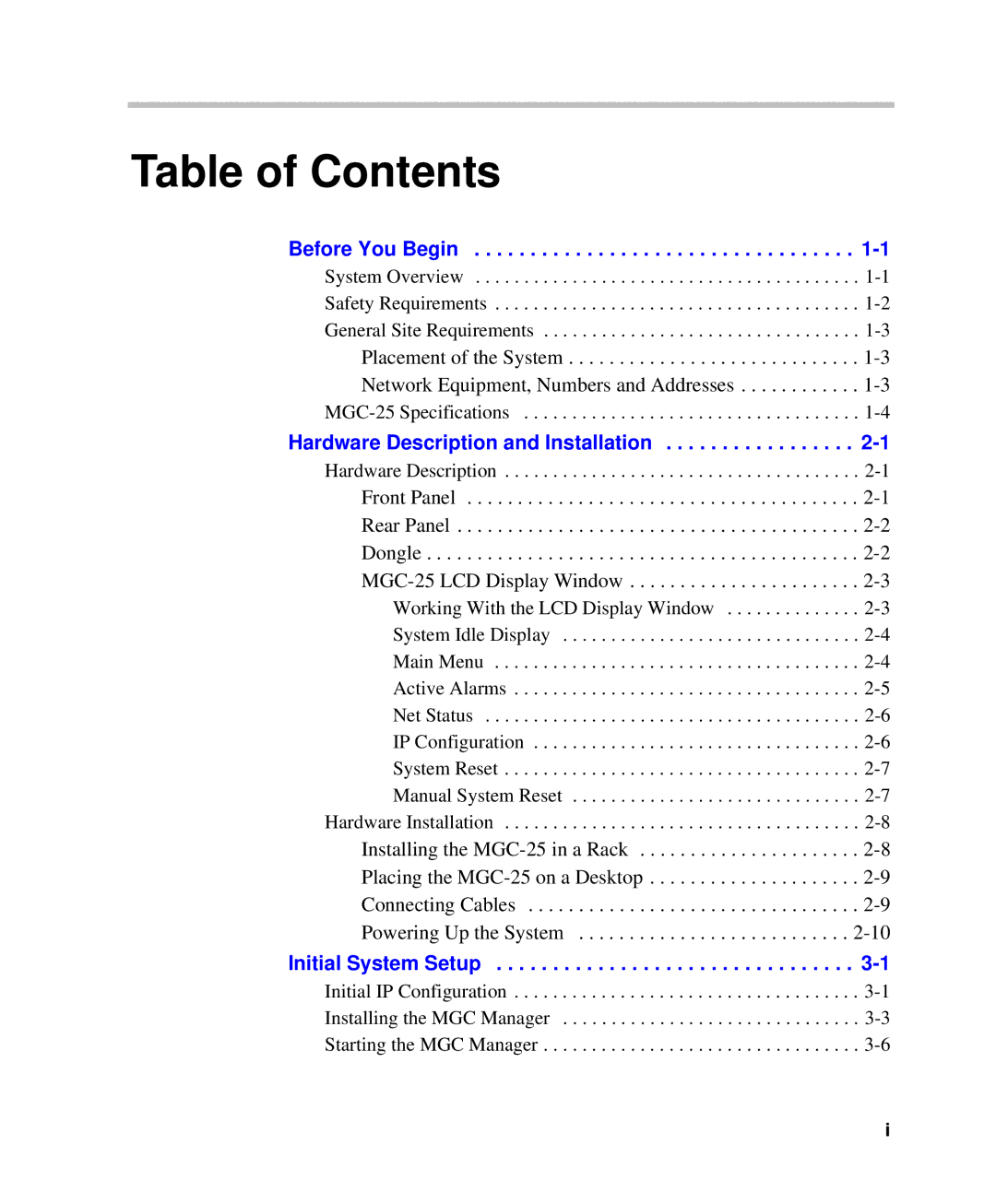 Polycom DOC2232A manual Table of Contents 