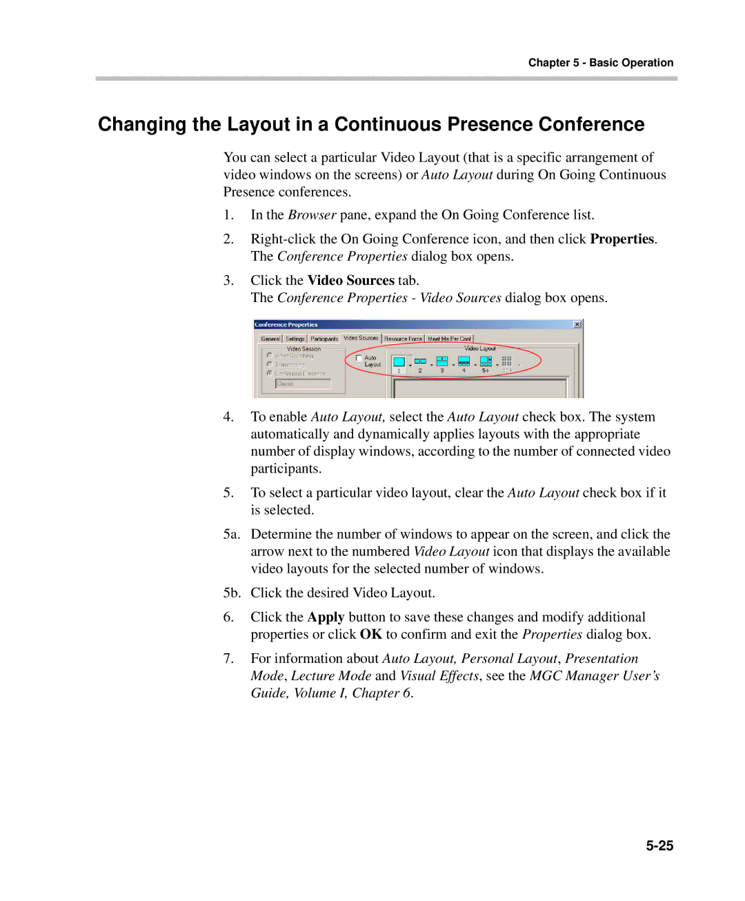 Polycom DOC2232A manual Changing the Layout in a Continuous Presence Conference 