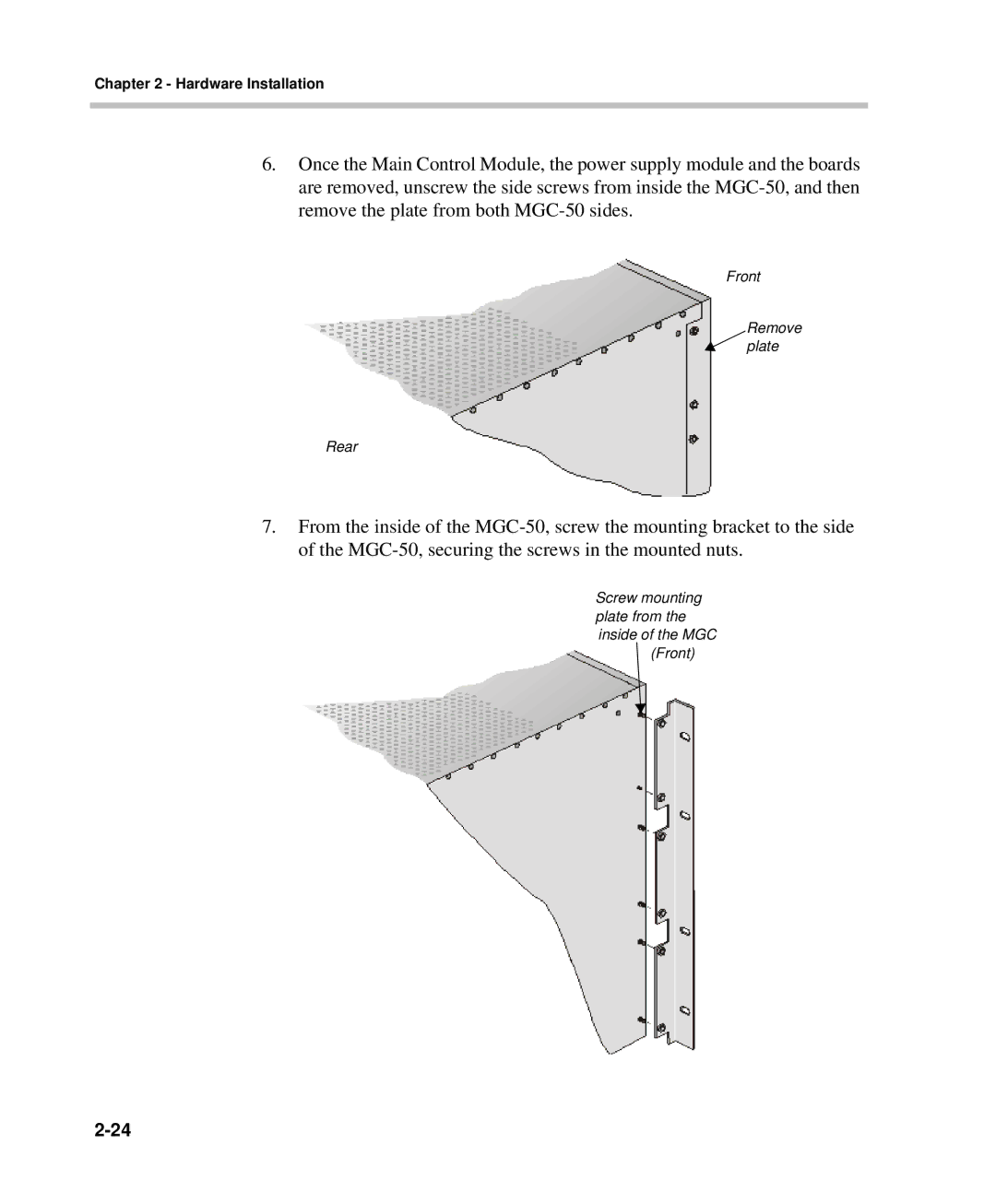 Polycom DOC2237A manual Front Remove plate Rear 