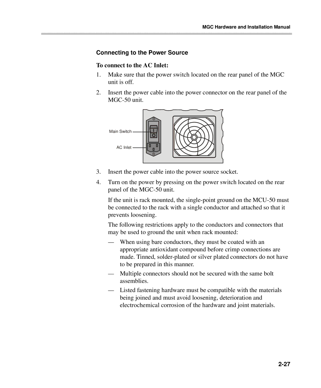 Polycom DOC2237A manual To connect to the AC Inlet 