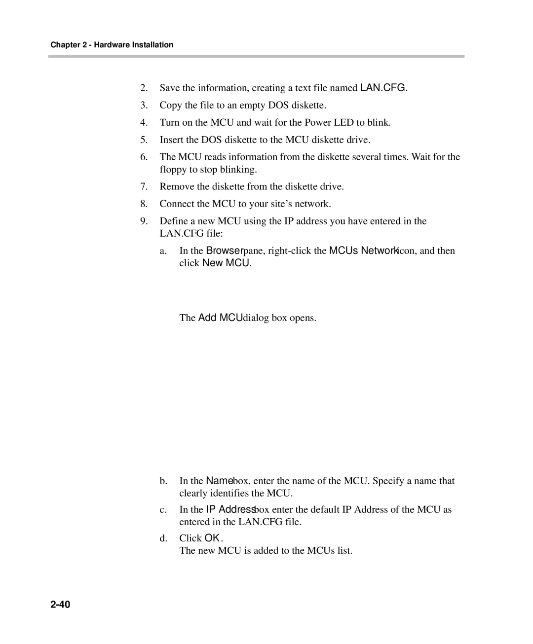 Polycom DOC2237A manual Hardware Installation 