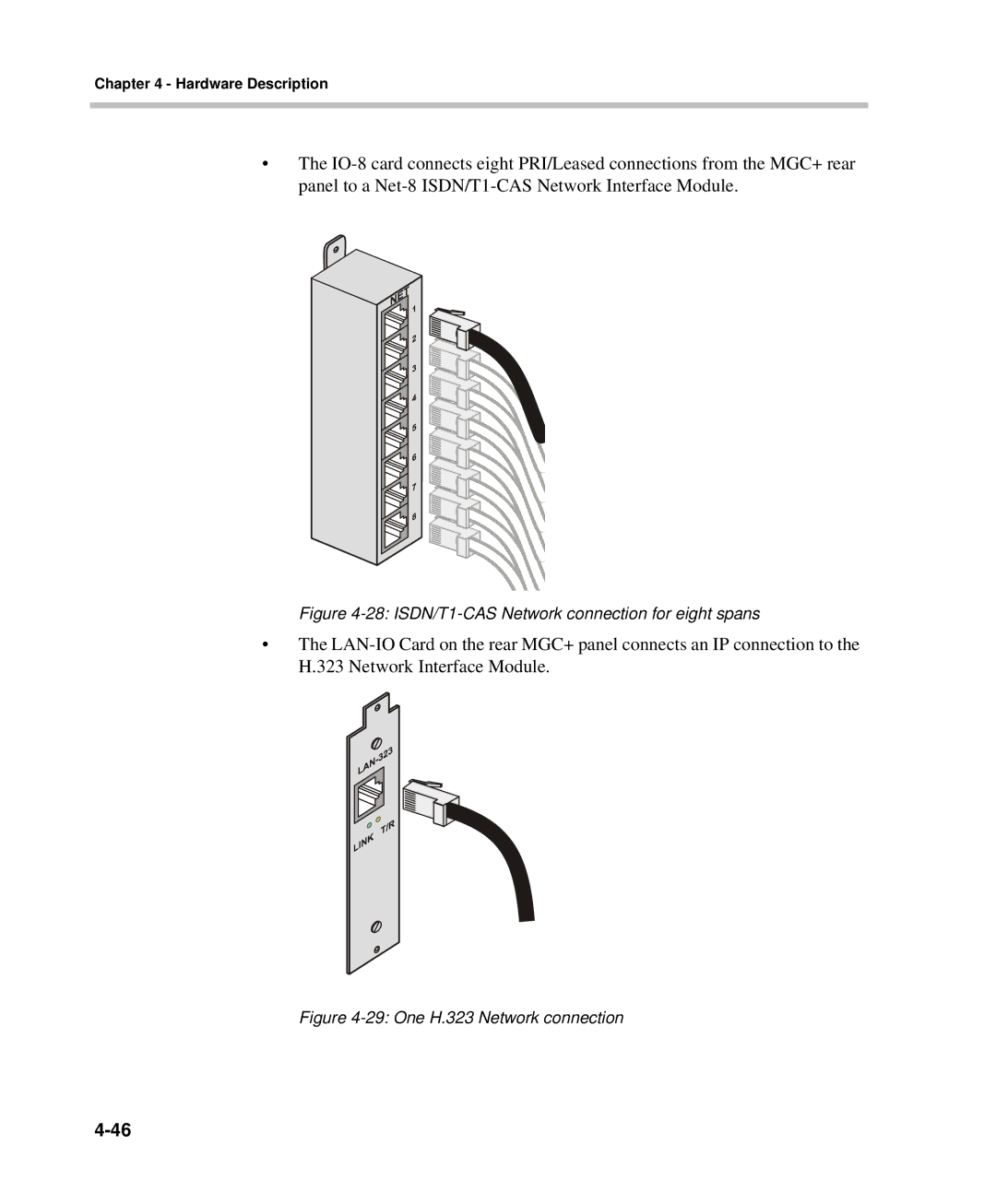 Polycom DOC2238A manual ISDN/T1-CAS Network connection for eight spans 