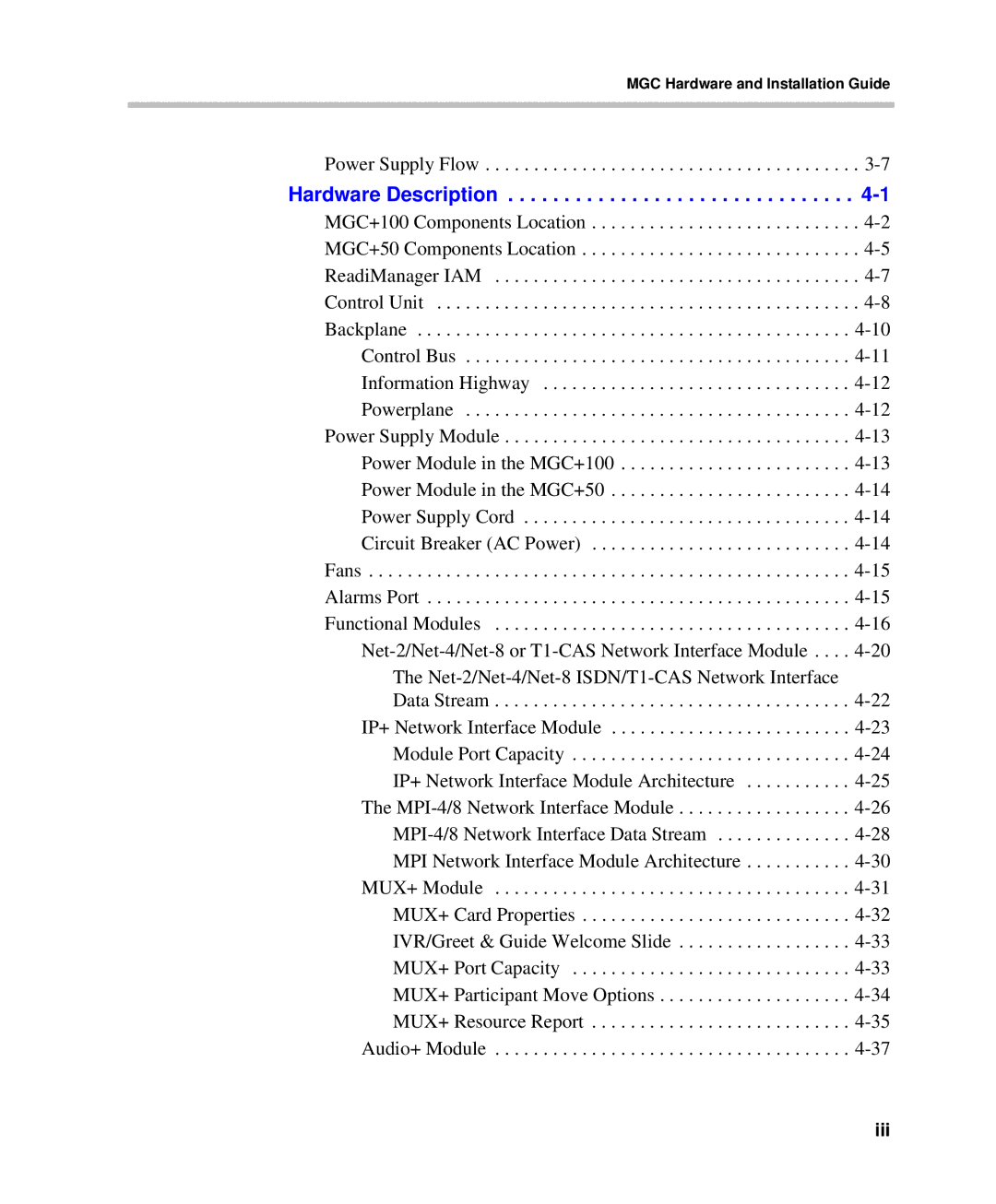 Polycom DOC2238A manual Hardware Description, Iii 