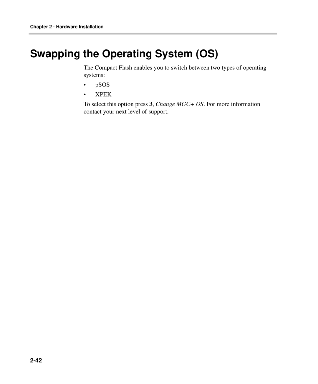 Polycom DOC2238A manual Swapping the Operating System OS, Xpek 