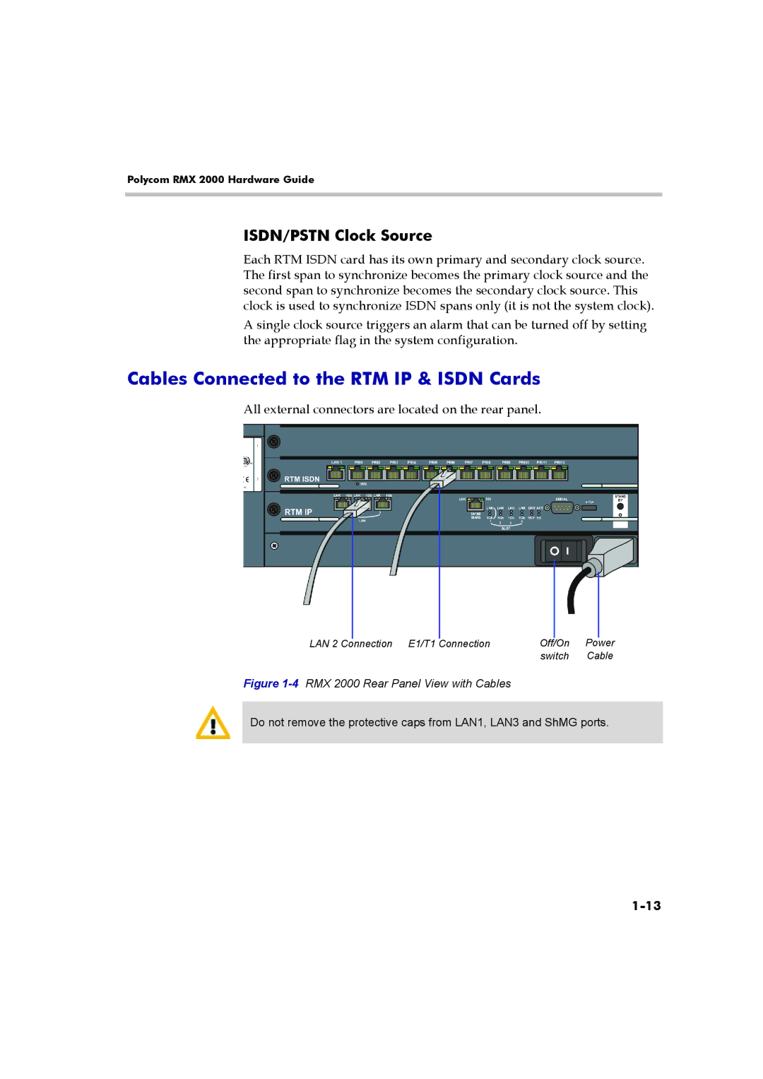 Polycom DOC2547A manual Cables Connected to the RTM IP & Isdn Cards, All external connectors are located on the rear panel 