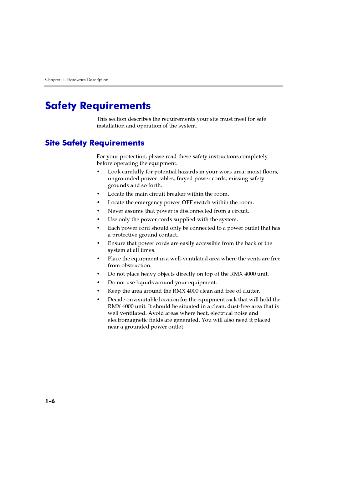 Polycom DOC2548A manual Site Safety Requirements 