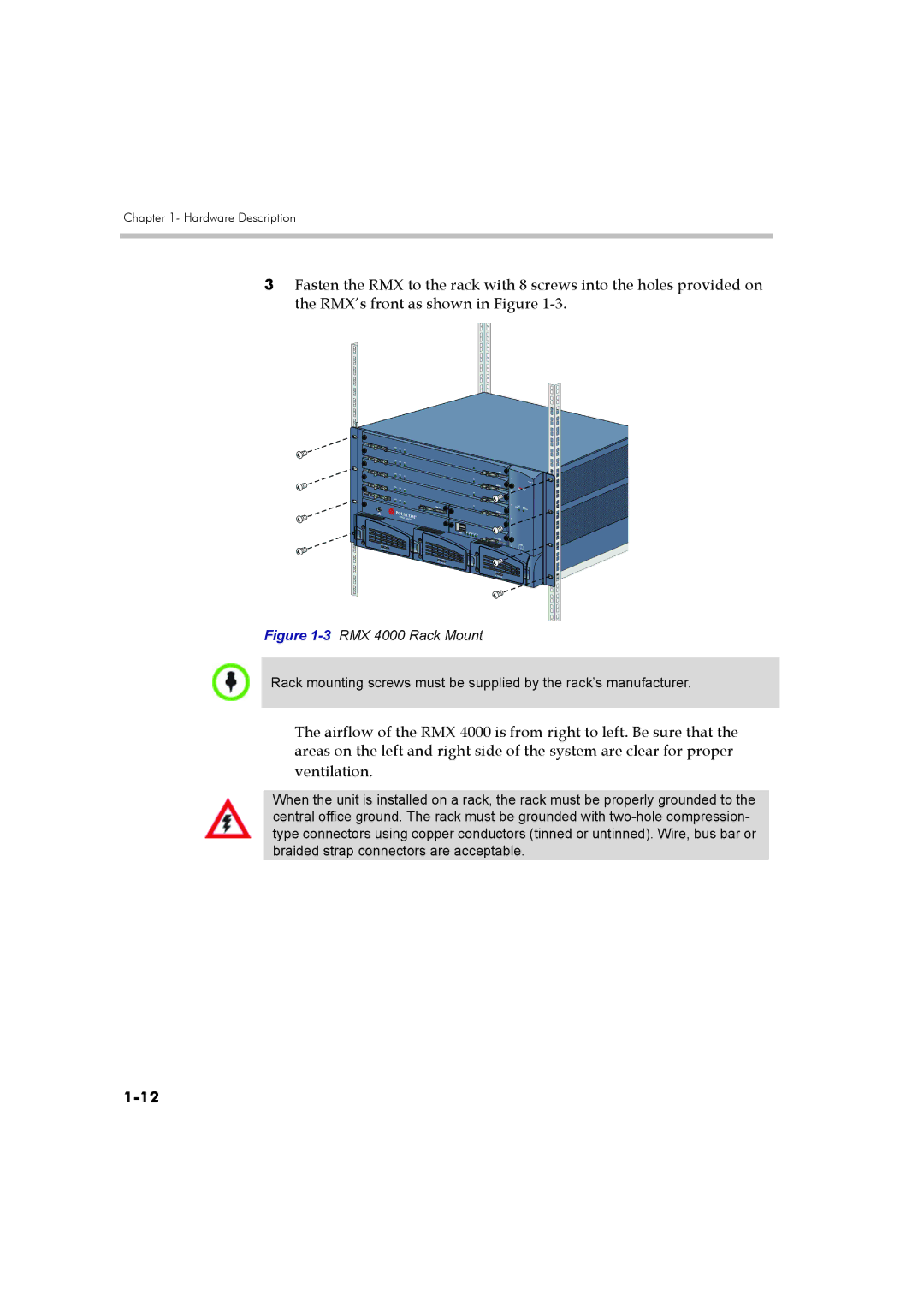 Polycom DOC2548A manual 3RMX 4000 Rack Mount 