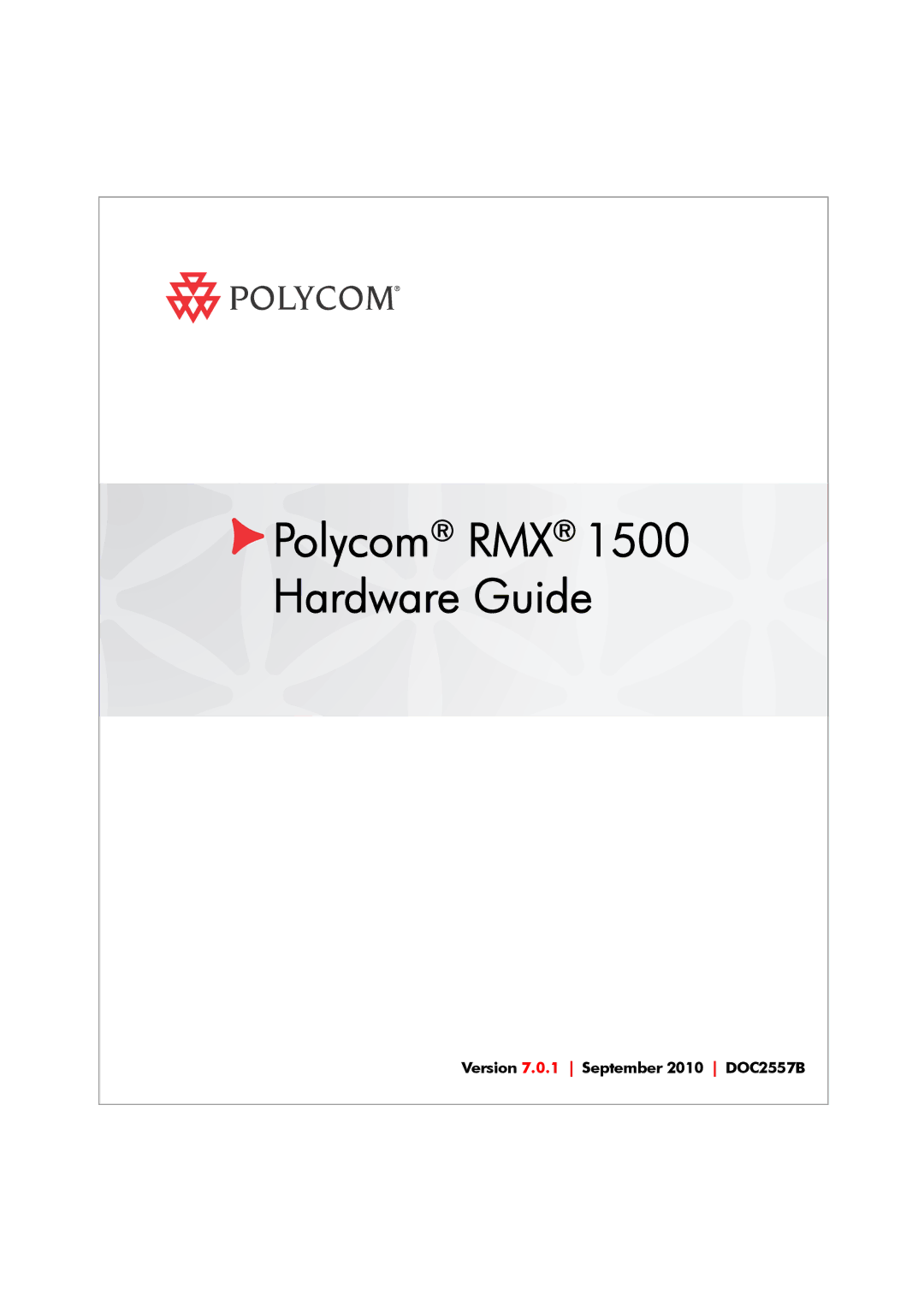 Polycom DOC2557B manual Polycom RMX 1500 Hardware Guide 