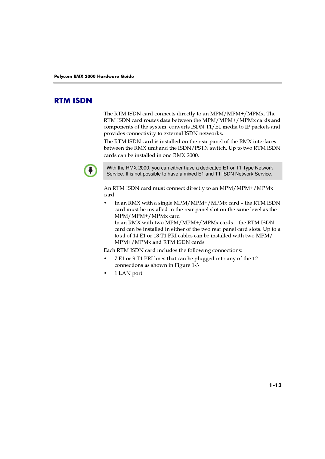 Polycom DOC2558A manual RTM Isdn 