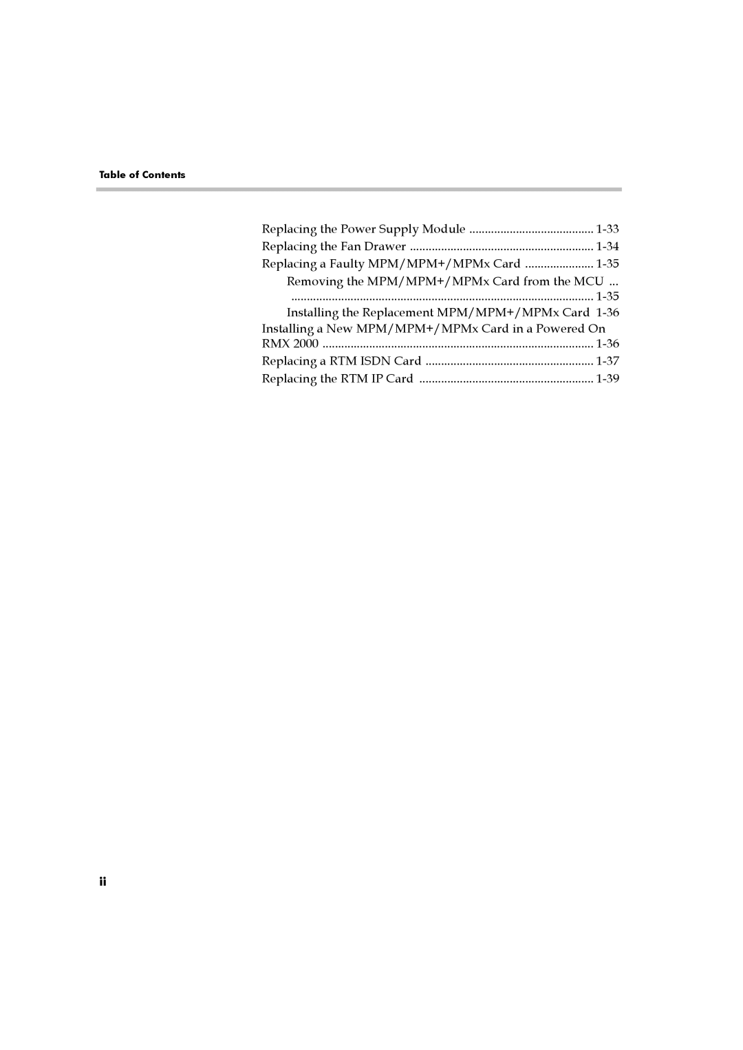 Polycom DOC2558A manual Table of Contents 