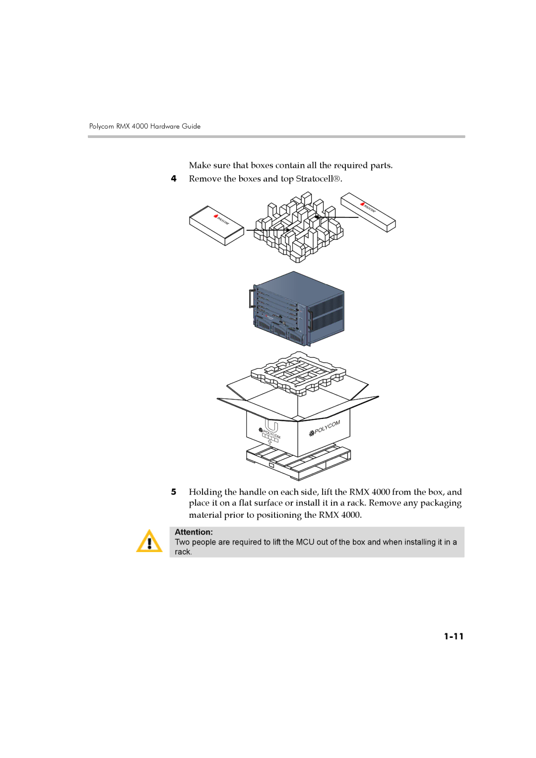 Polycom DOC2559B manual Polycom RMX 4000 Hardware Guide 