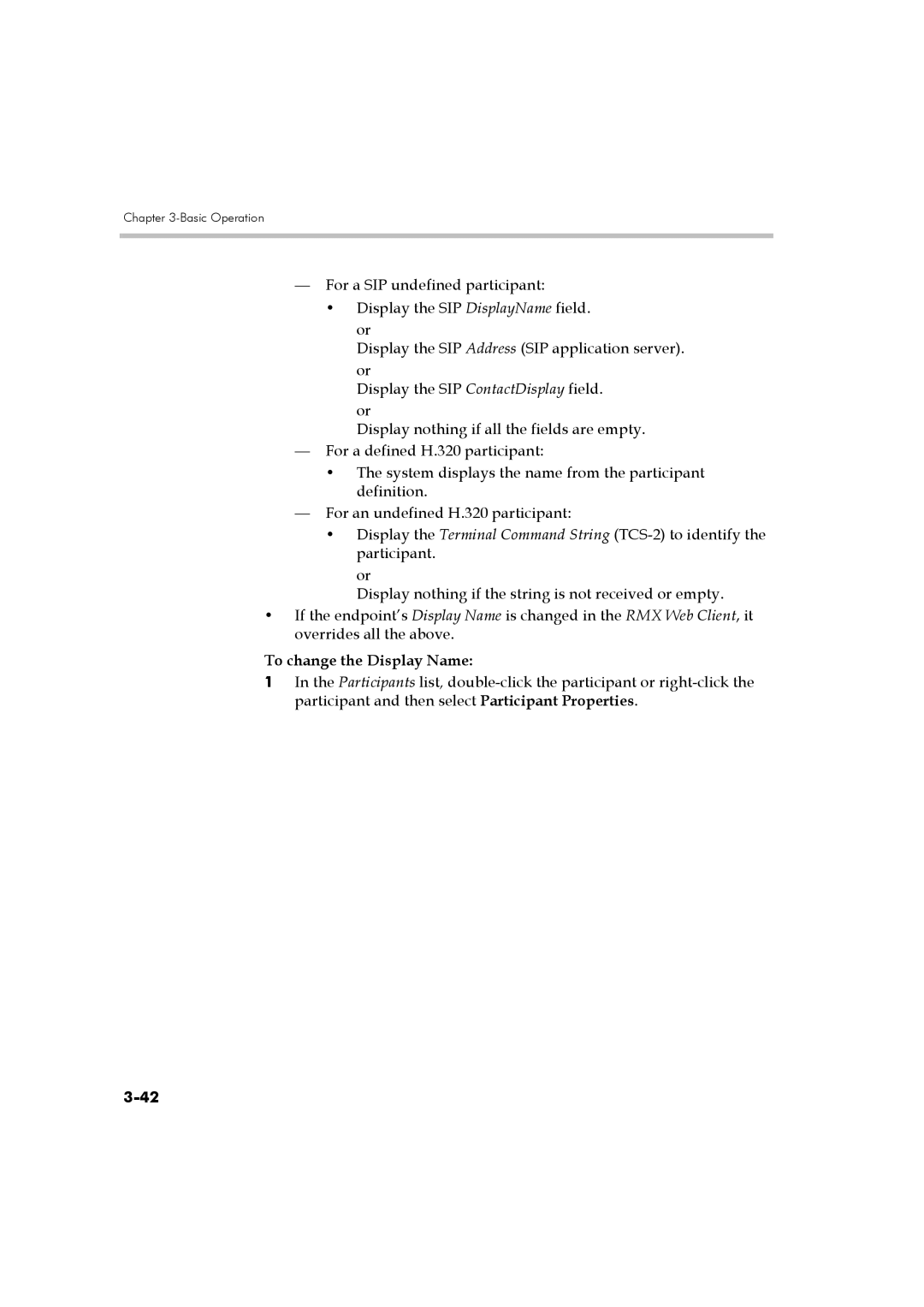 Polycom DOC2560B manual To change the Display Name 