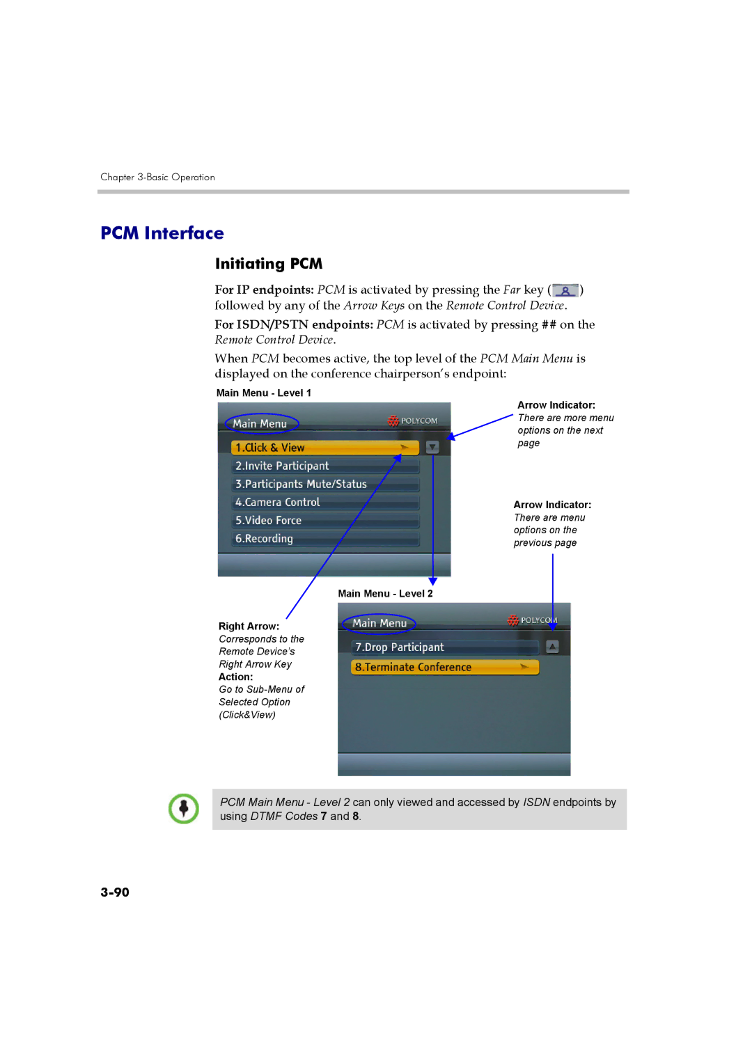 Polycom DOC2560B manual PCM Interface, Initiating PCM 