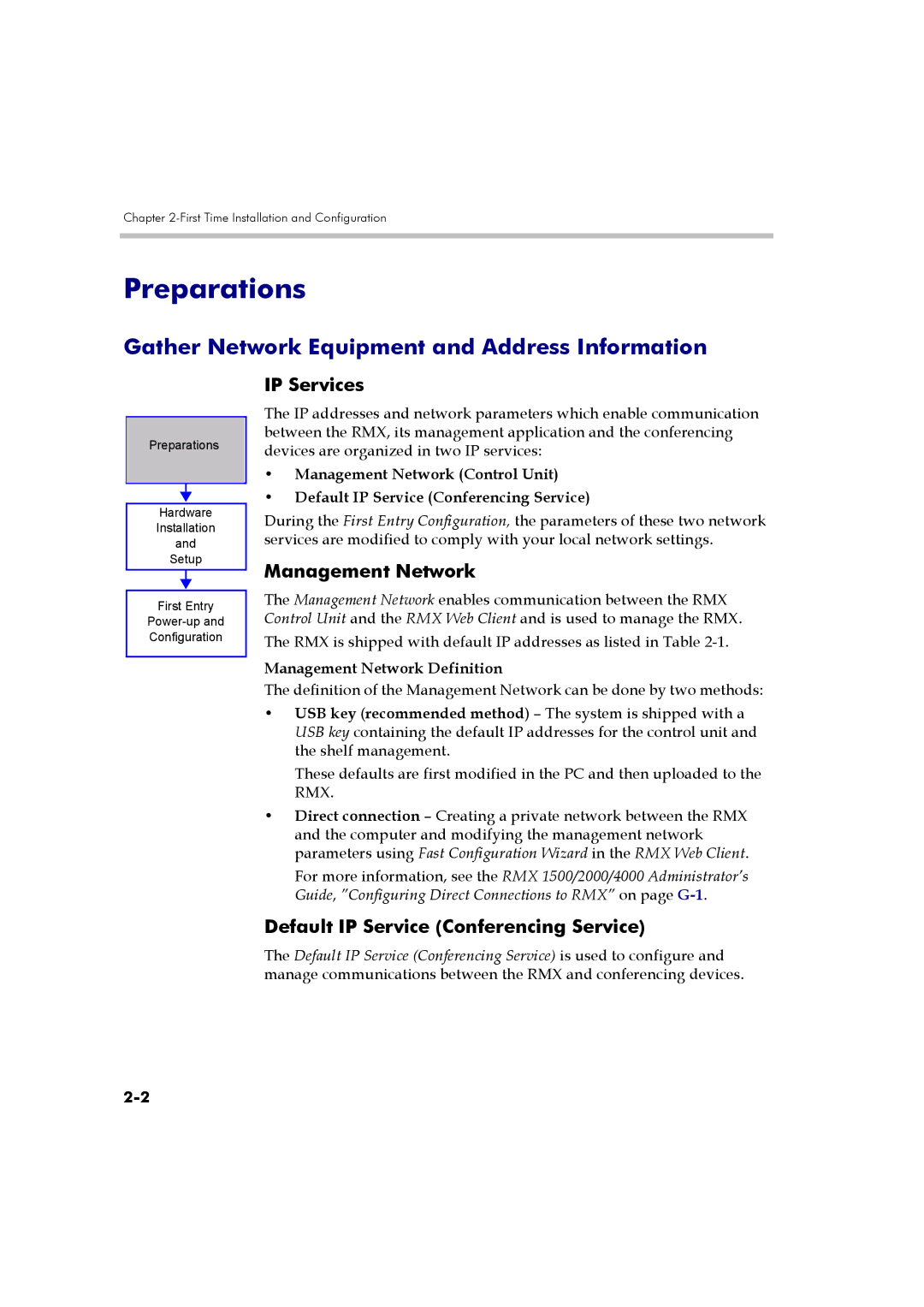 Polycom DOC2560B manual Preparations, Gather Network Equipment and Address Information, IP Services, Management Network 