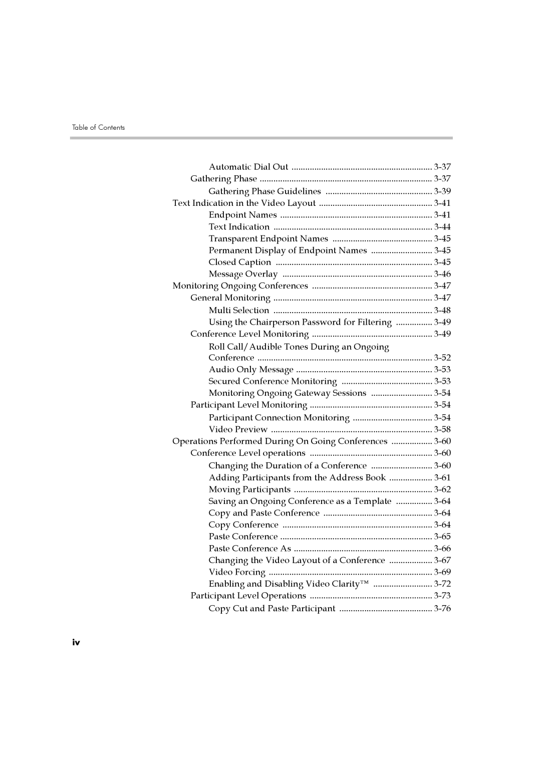 Polycom DOC2560B manual Table of Contents 