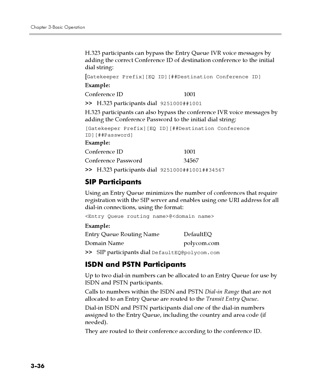 Polycom DOC2560C manual SIP Participants, Isdn and Pstn Participants 