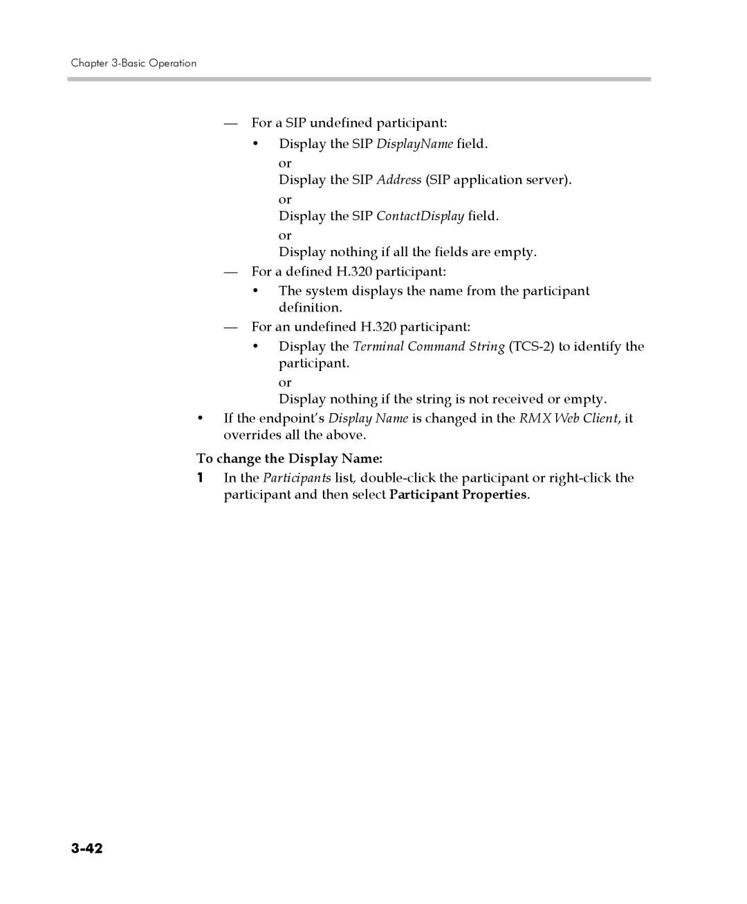 Polycom DOC2560C manual To change the Display Name 