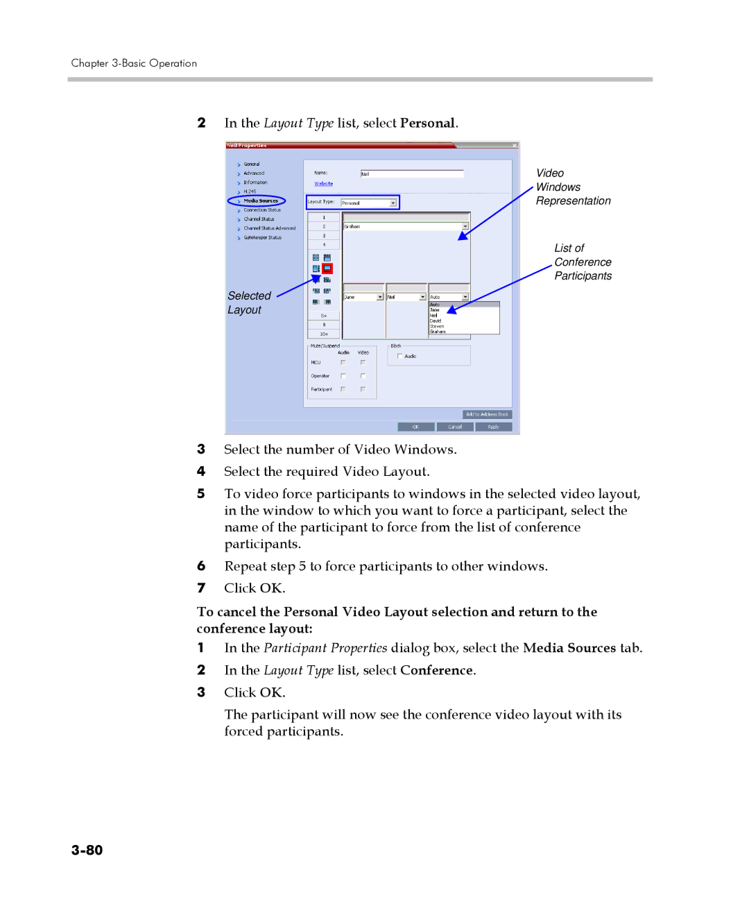 Polycom DOC2560C manual Layout Type list, select Personal 