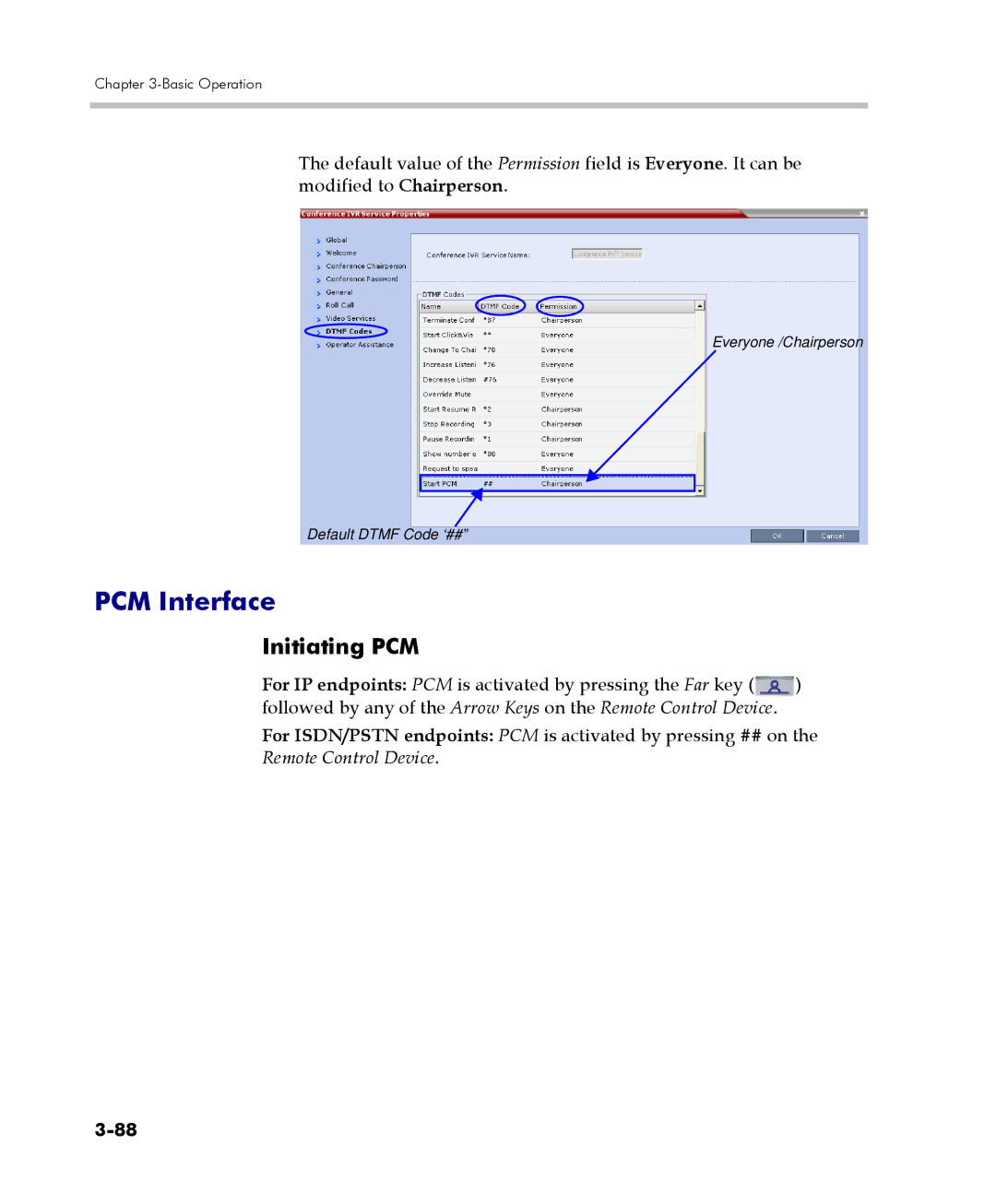 Polycom DOC2560C manual PCM Interface, Initiating PCM 