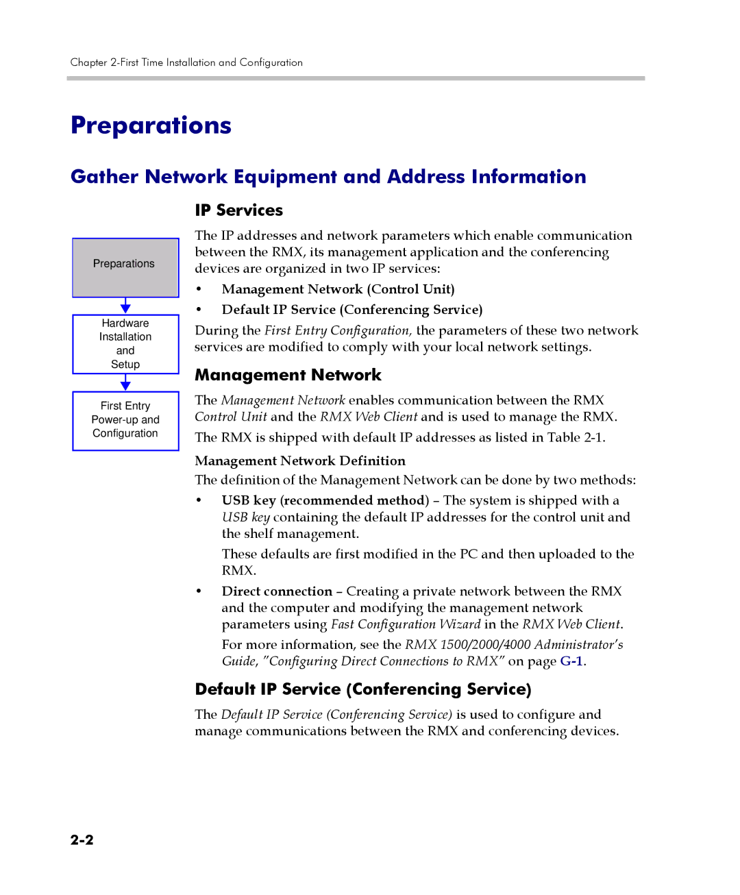 Polycom DOC2560C manual Preparations, Gather Network Equipment and Address Information, IP Services, Management Network 