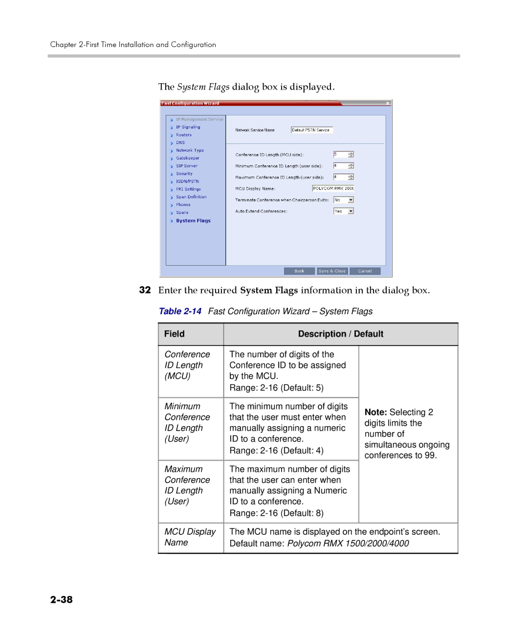 Polycom DOC2560C manual Field Description / Default, Mcu 