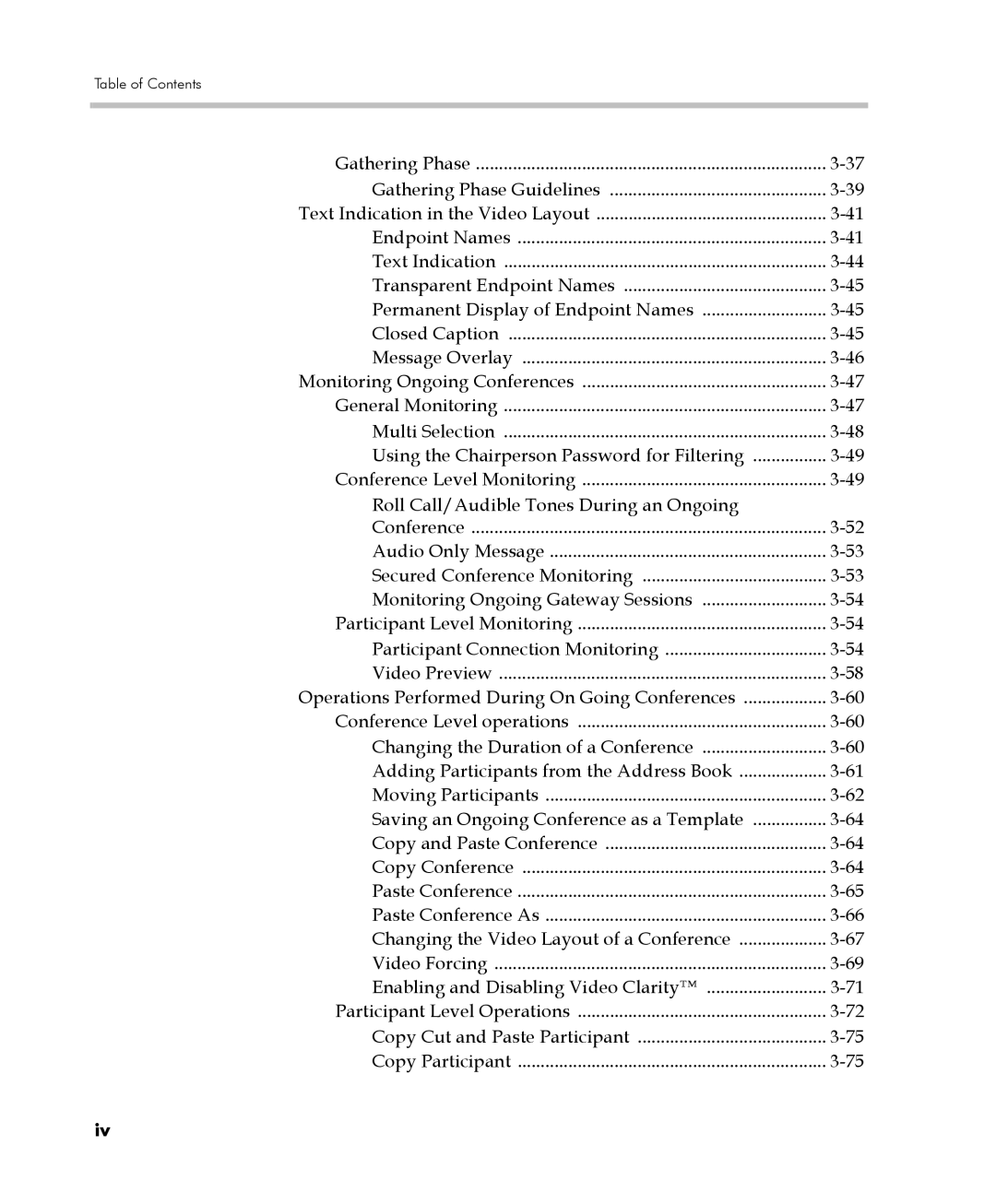 Polycom DOC2560C manual Table of Contents 