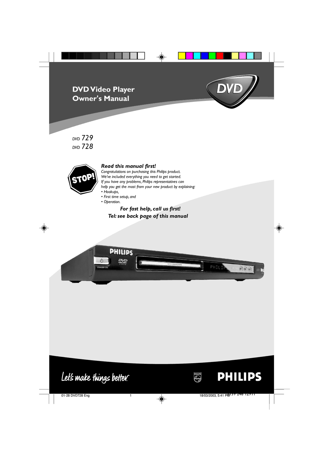 Polycom DVD 729 owner manual Dvd, 3139 246 