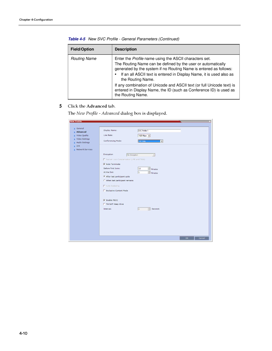 Polycom EDOC2501b manual Field/Option Description 