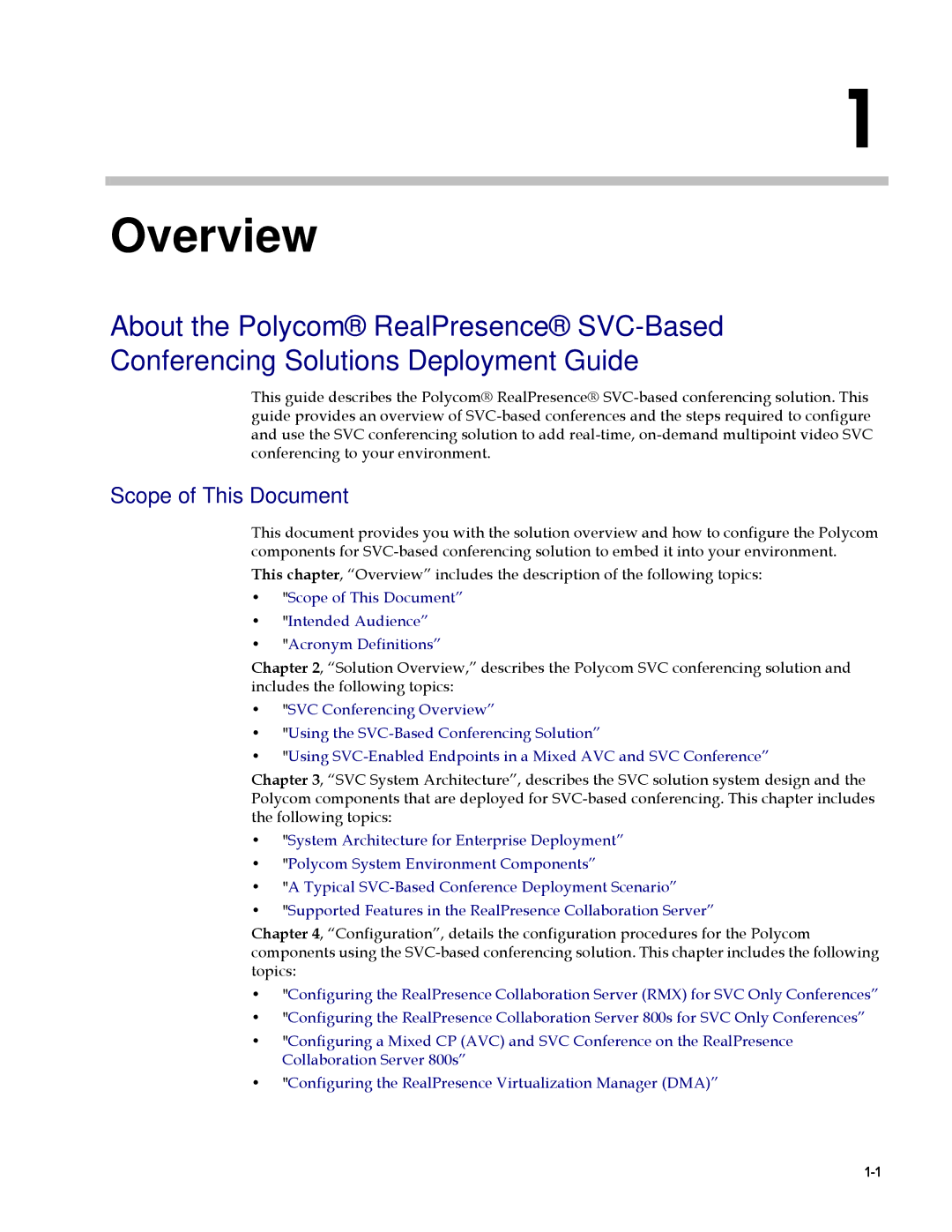 Polycom EDOC2501b manual Overview, Scope of This Document 