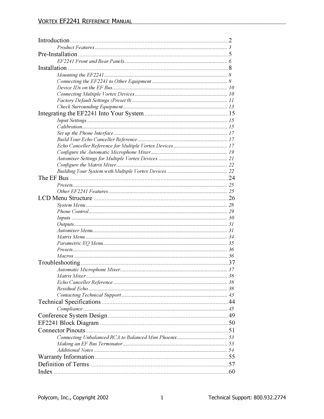 Polycom EF2241 manual Introduction 