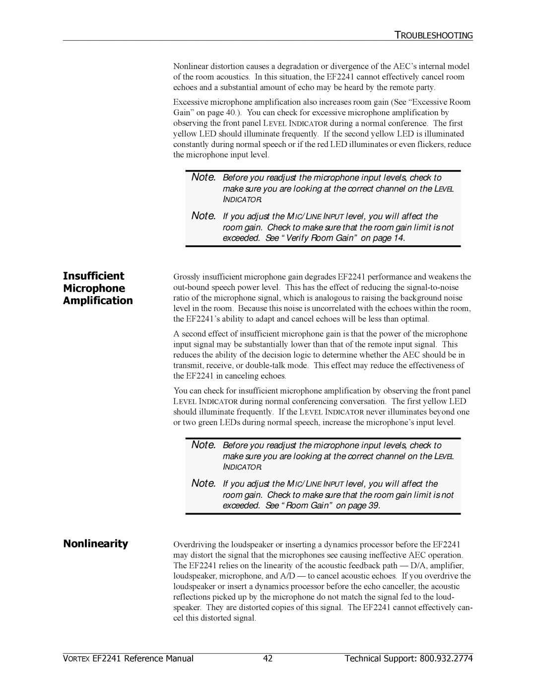 Polycom EF2241 manual Insufficient, Nonlinearity 