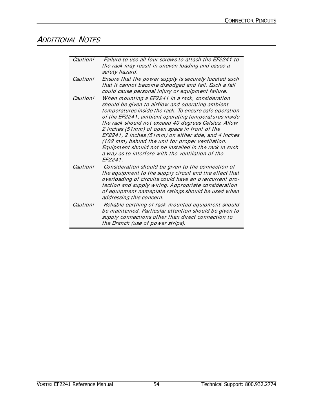 Polycom EF2241 manual Additional Notes 