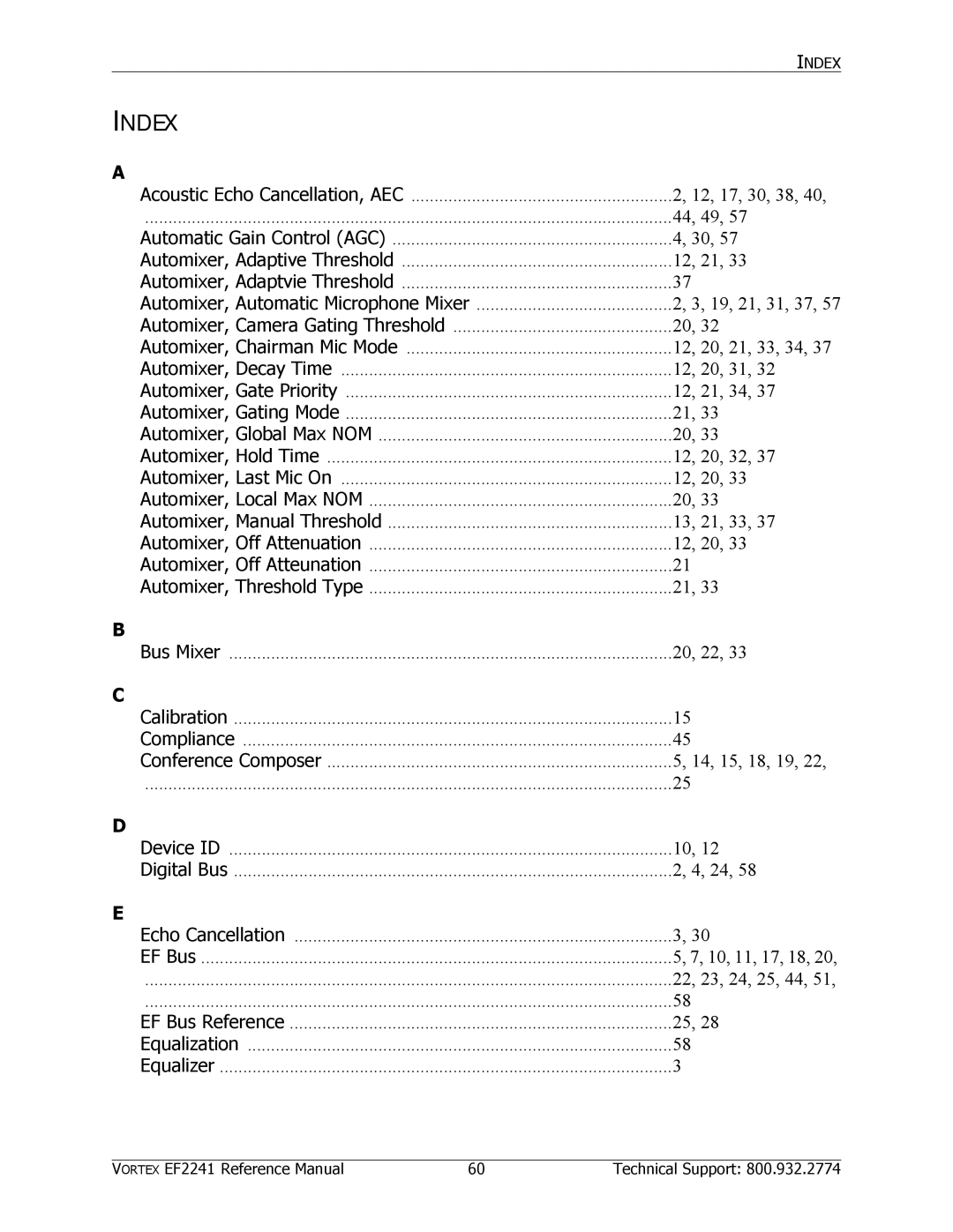 Polycom EF2241 manual Index 