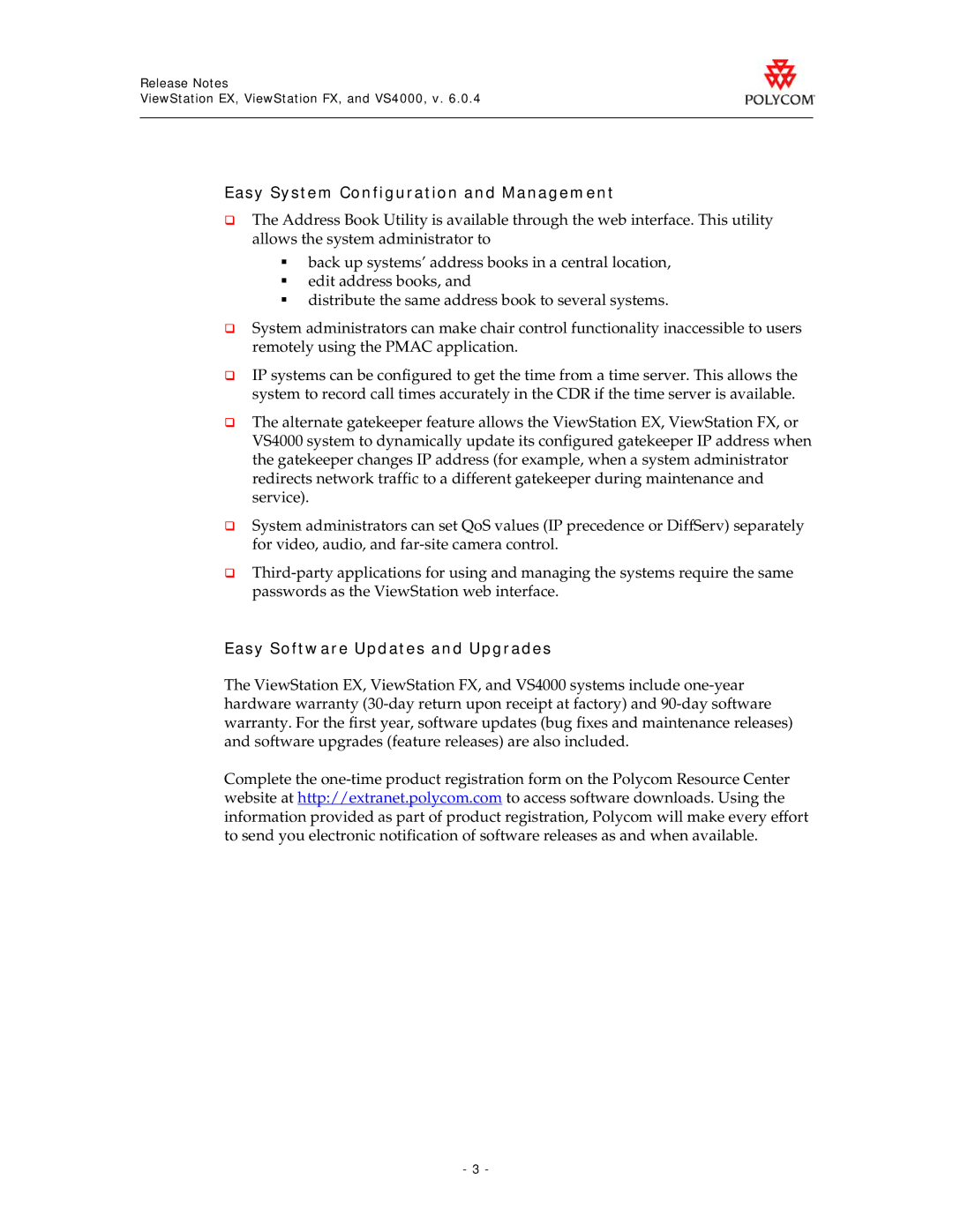 Polycom EX manual Easy System Configuration and Management 