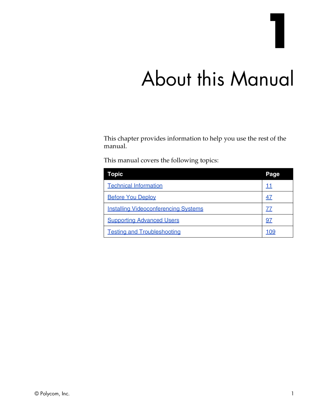 Polycom EX, FX, VS4000, EX4000, FX4000, VS4000 manual About this Manual, Topic 