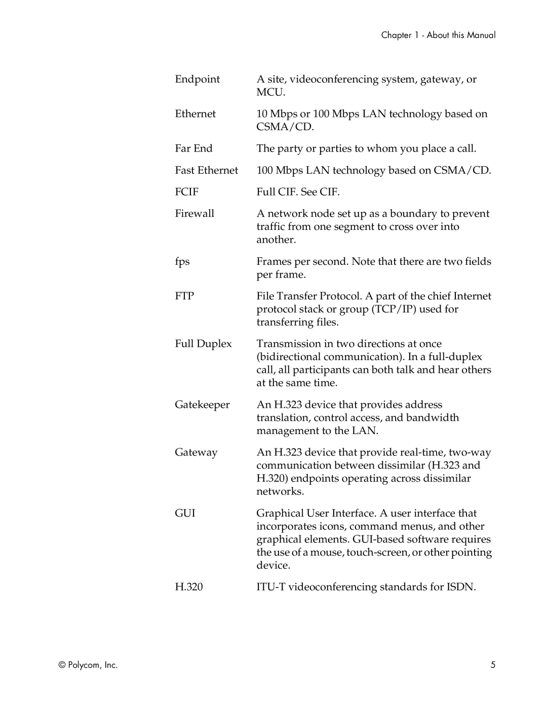 Polycom EX, FX, VS4000, EX4000, FX4000, VS4000 manual Csma/Cd 