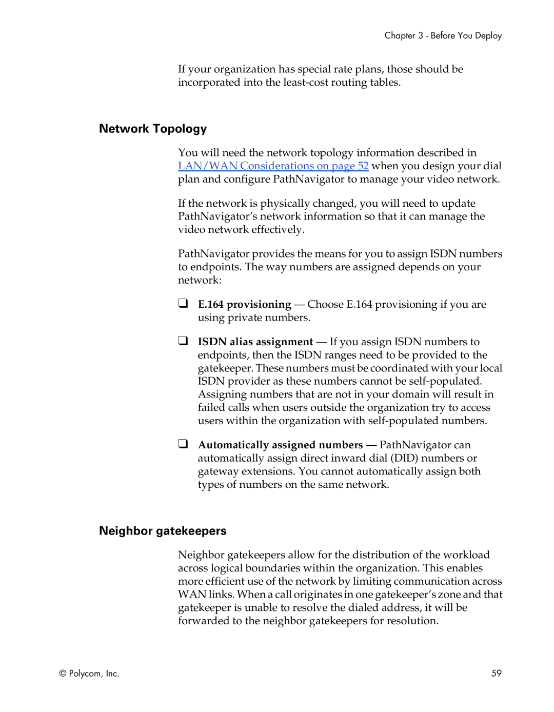 Polycom EX, FX, VS4000, EX4000, FX4000, VS4000 manual Network Topology, Neighbor gatekeepers 