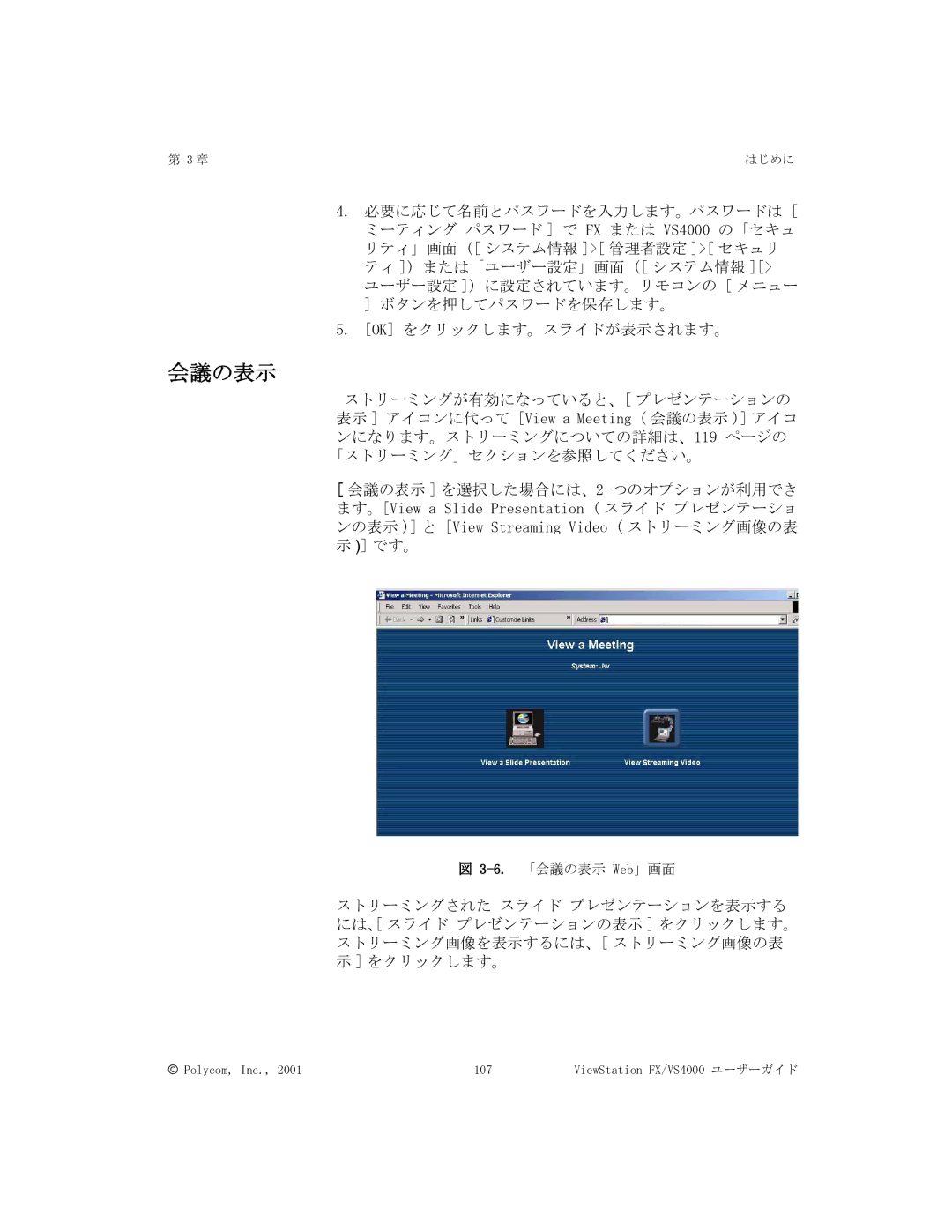 Polycom FX/VS4000 manual 会議の表示 