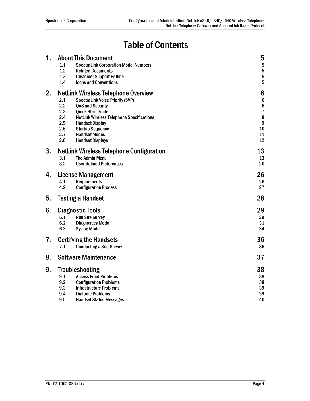 Polycom H340, I640, E340, 72-1065-09 manual Table of Contents 