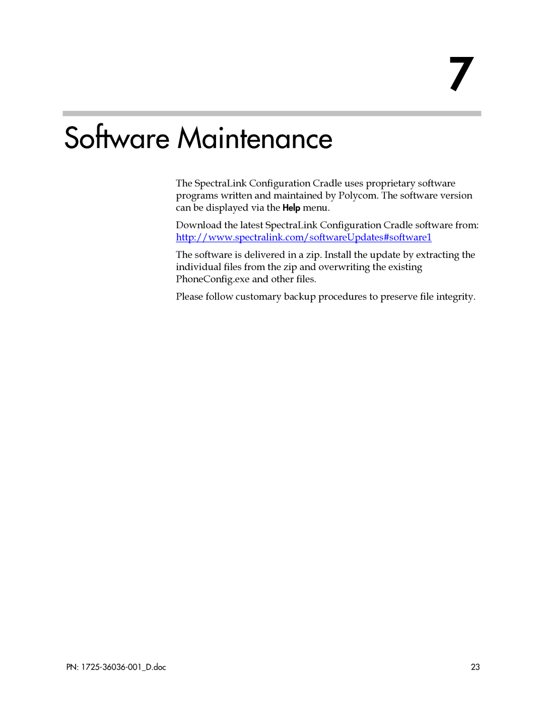 Polycom E340, H340, I640 manual Software Maintenance 