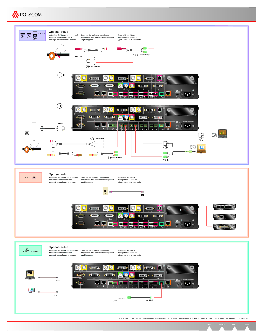 Polycom HDX 9004 manual Vcr/Dvd 