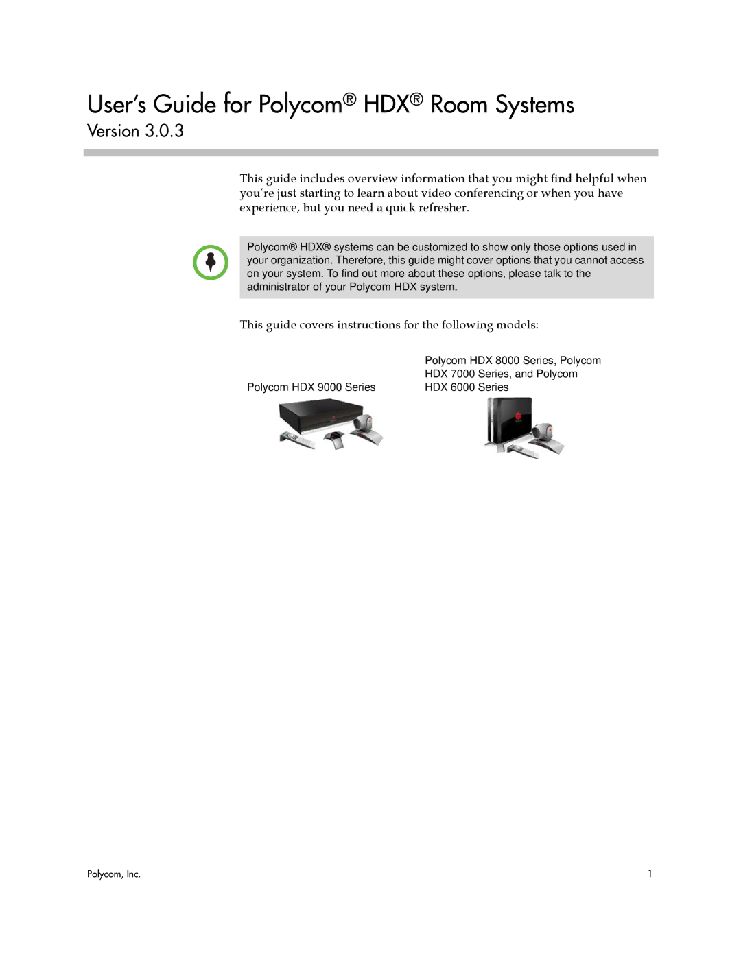 Polycom manual User’s Guide for Polycom HDX Room Systems 