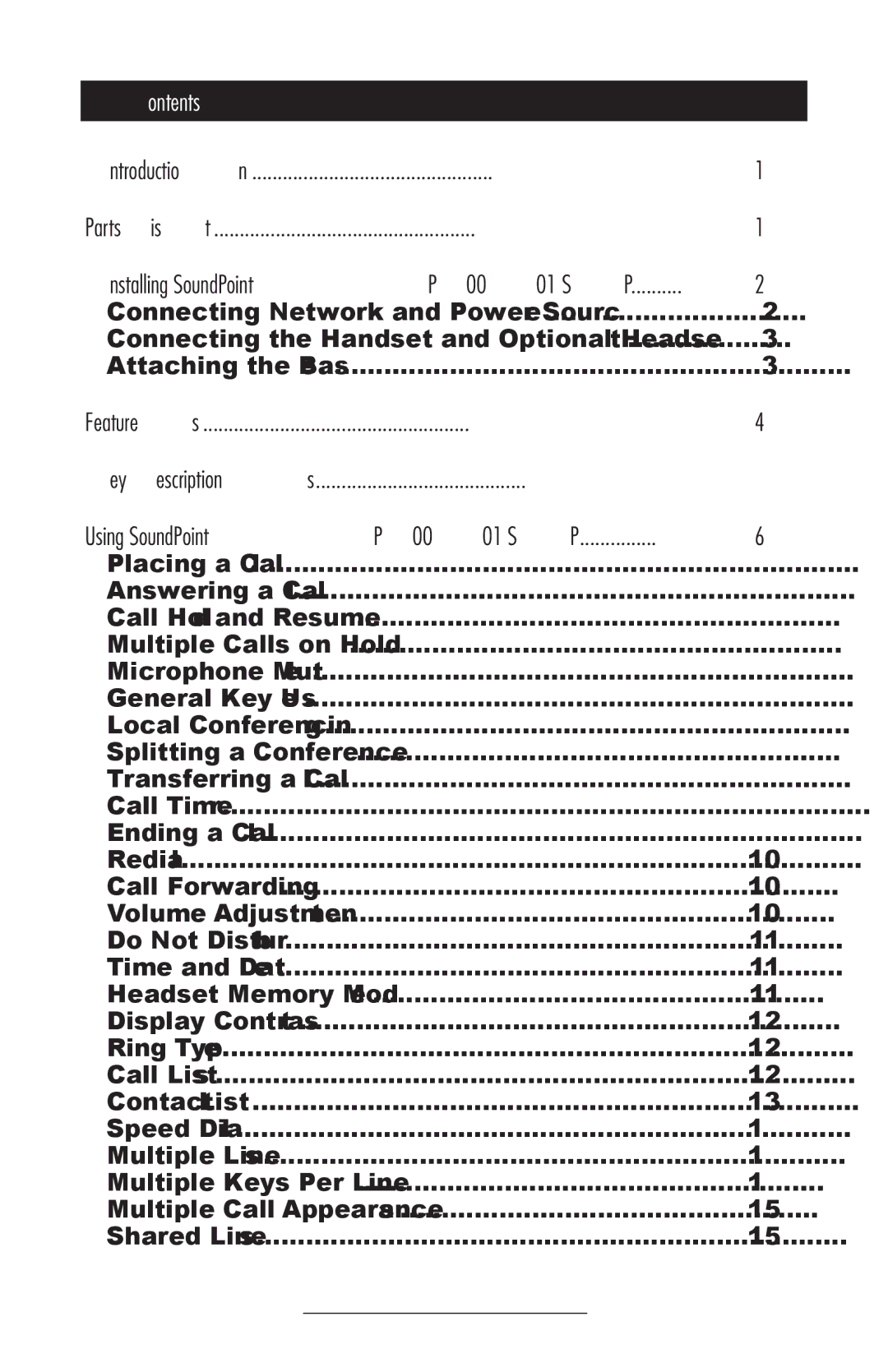 Polycom IP 300 manual Contents 