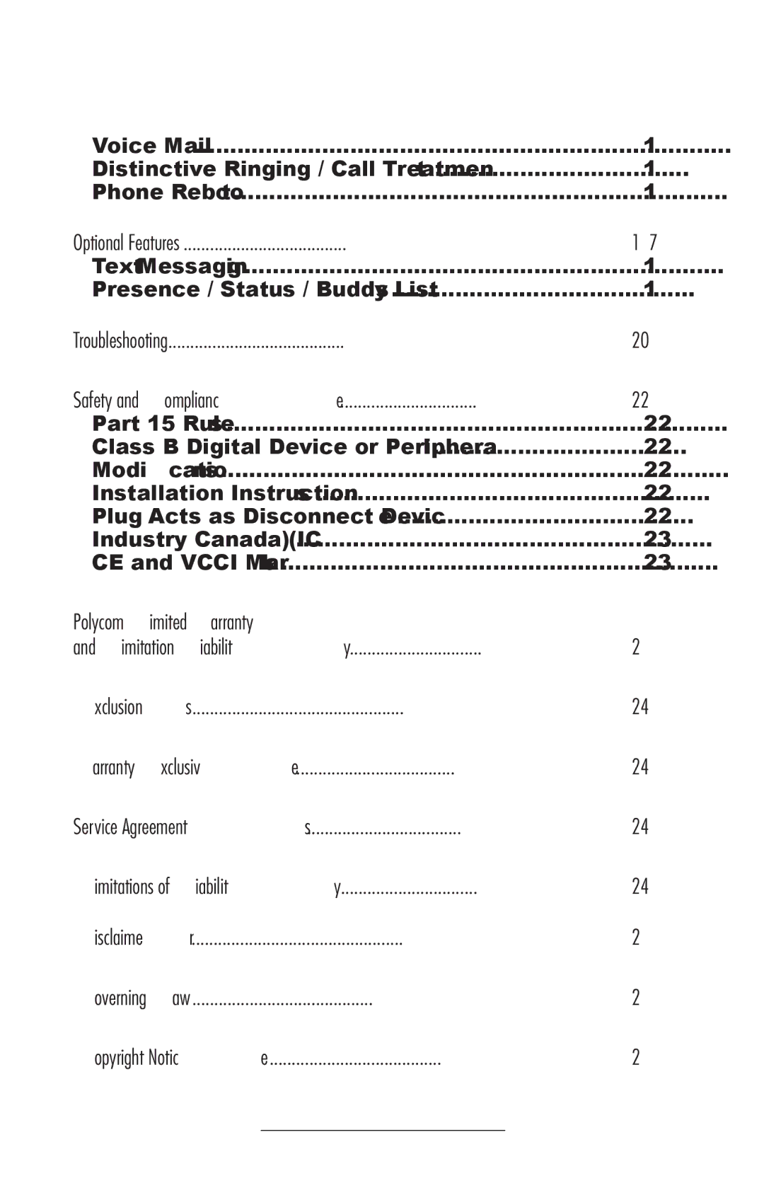 Polycom IP 300 manual Modiﬁcations, Part 15 Rules 