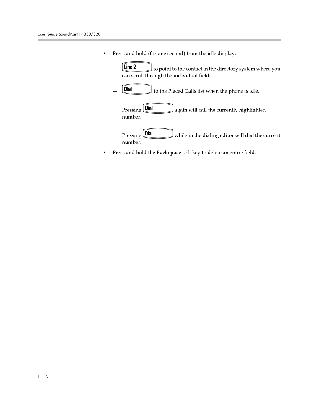 Polycom IP 320 manual User Guide SoundPoint IP 330/320 