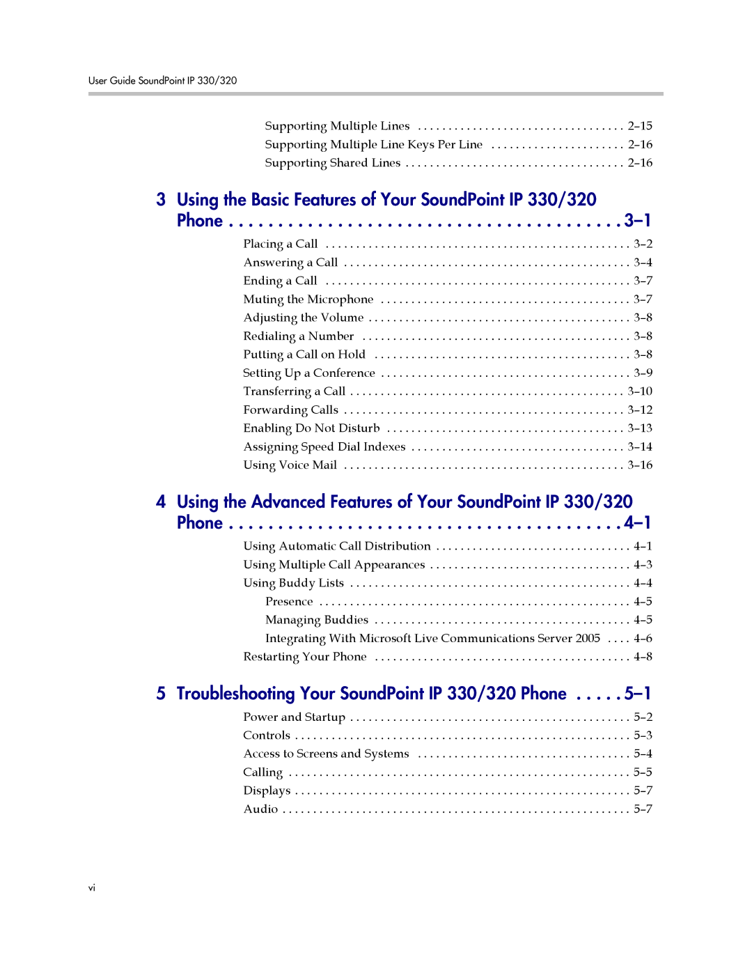 Polycom IP 320 manual Using the Basic Features of Your SoundPoint IP 330/320 Phone 