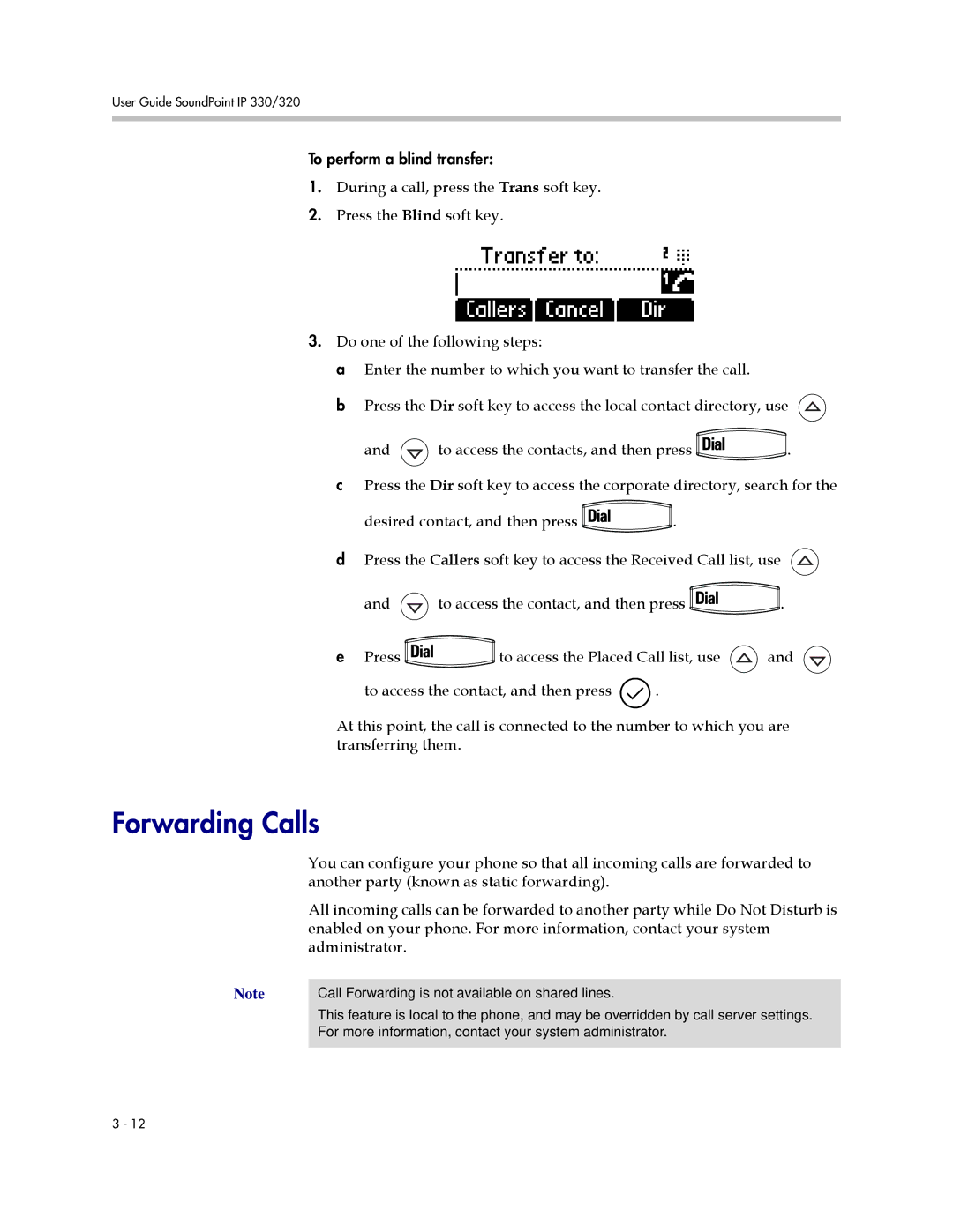 Polycom IP 320, IP 330 manual Forwarding Calls 